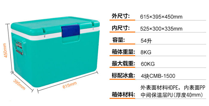 54L綠色生物安全運輸箱